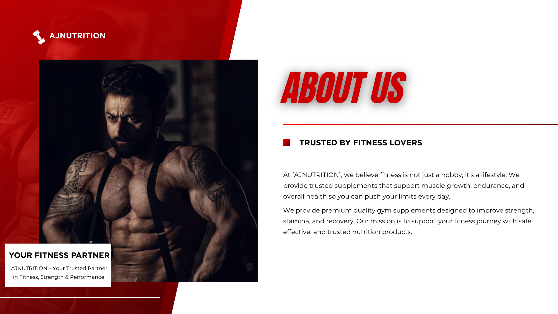 Red Black Dynamic GYM Fitness Presentation