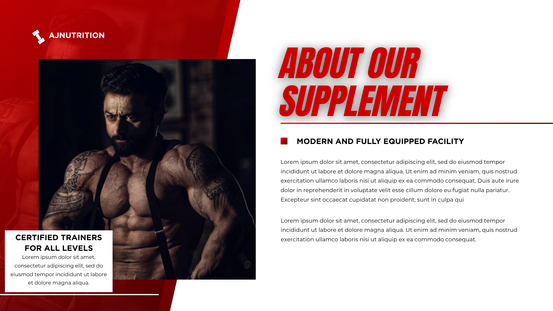 Red Black Dynamic GYM Fitness Presentation copy 2